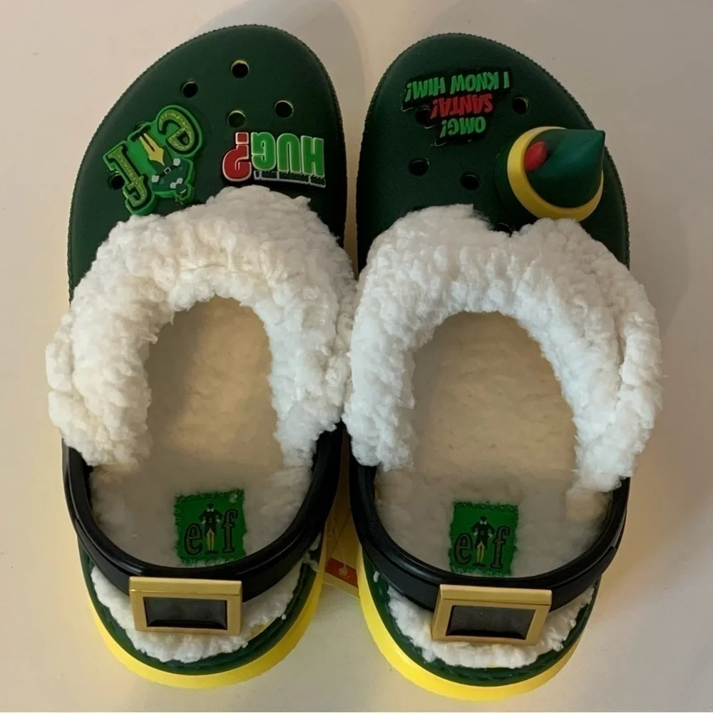 NWT. CROCS X ELF Classic Lined Clog Shoes